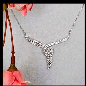 Sparkling Sterling Cascade Necklace
